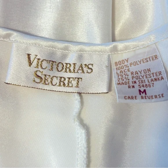 Victoria's Secret Vintage Cream Satin and Lace Teddy Bodysuit Size M - Picture 8 of 9